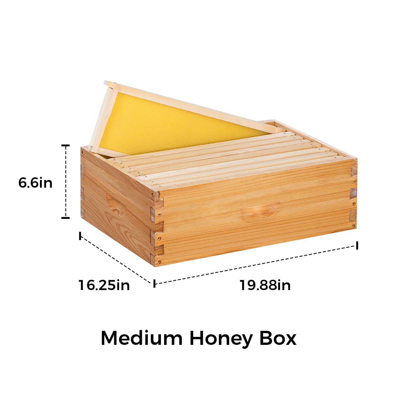 Vlovebee Hives-10 Frame 3 Layers Wax Dipped Bee Hive Include 2 Deep Boxes with Frame and Foundation , 1 Super Box with Frame and Foundation(Unassembled)