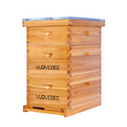 Vlovebee Hives-10 Frame 3 Layers Wax Dipped Bee Hive Include 2 Deep Boxes with Frame and Foundation , 1 Super Box with Frame and Foundation(Unassembled)